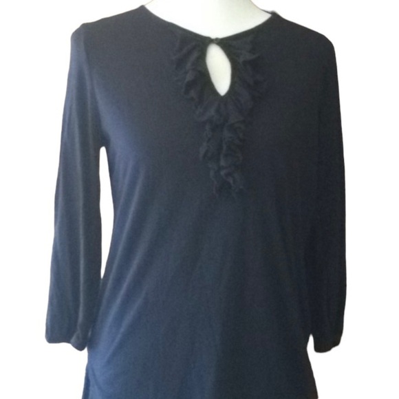 Jones New York Keyhole Ruffle Blouse - Picture 1 of 6